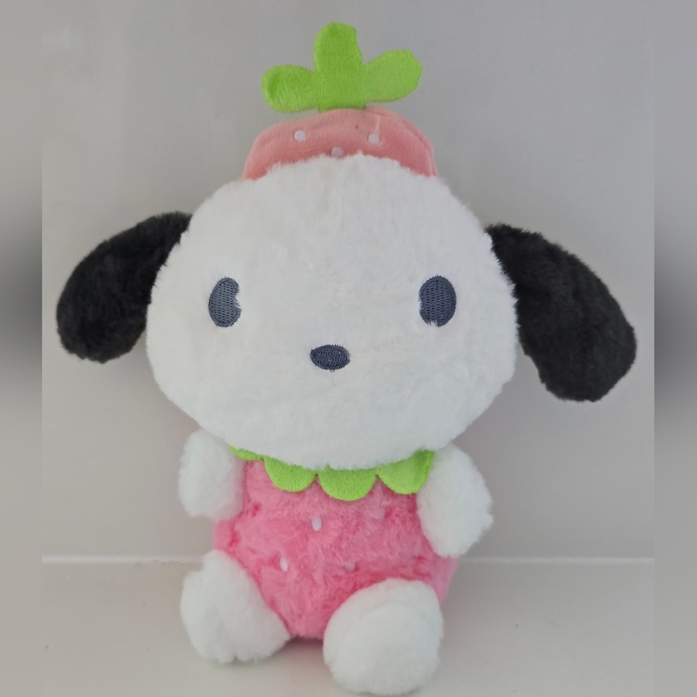 Sanrio Pochacco Strawberry Plush Stuffed Animal 10 Inches